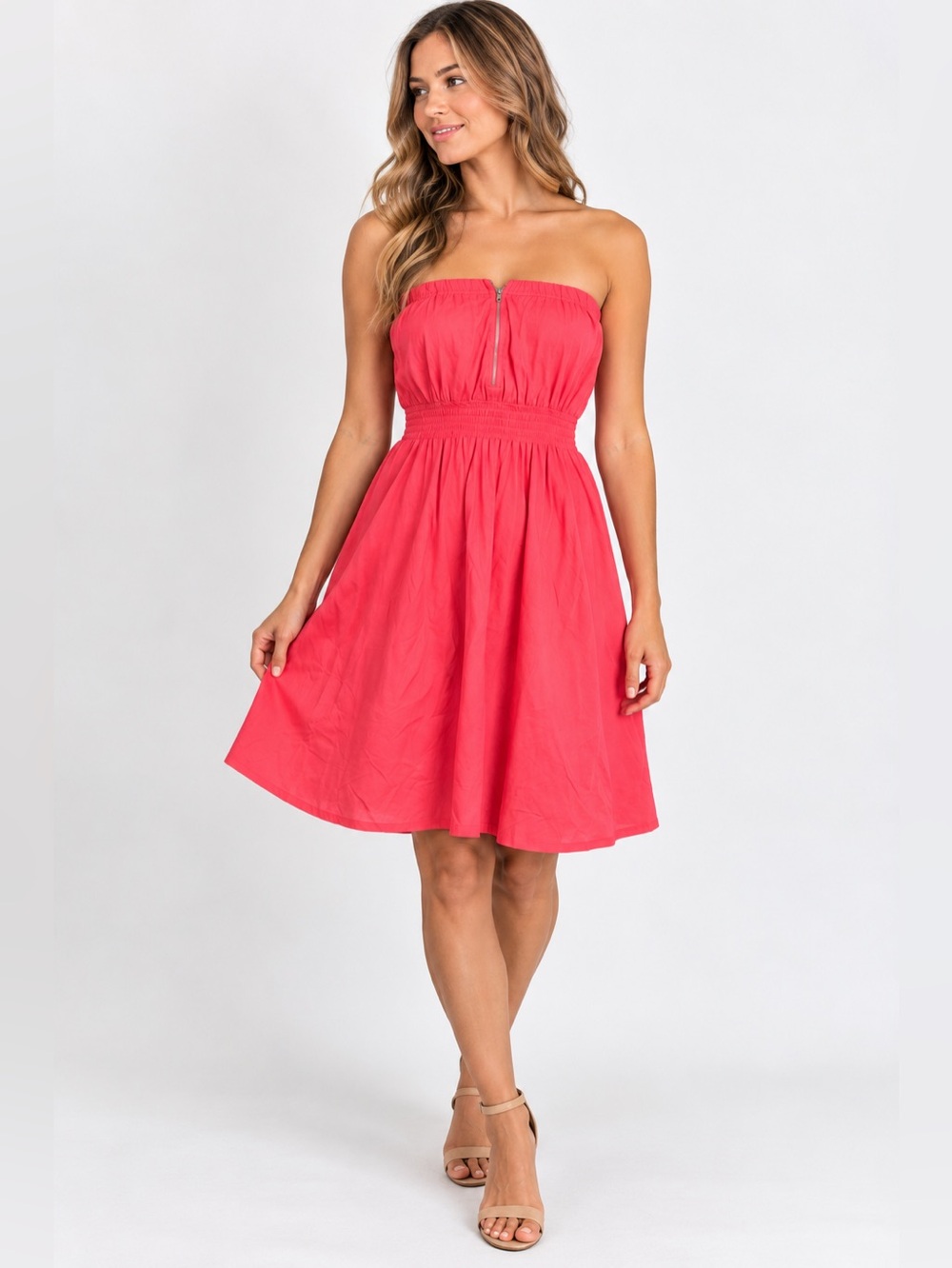 GAP Women’s Raspberry Pink Strapless Dress – Size M